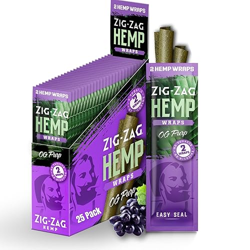 G-RAP【SHAG G】 ZIG-ZAG Hemp Wraps 25-Pack - OG Purp (2 Wraps Per Pack) 100