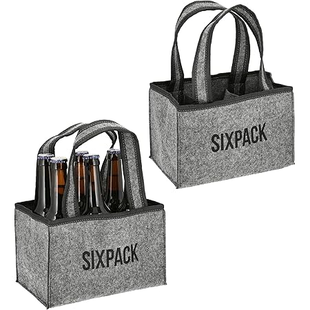 Flaschentasche Mit 12 Fächern - Filz Tragetasche Für Wein & Bierflaschen