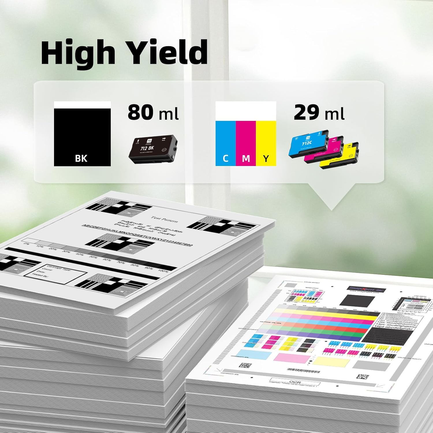 712 712XL Ink Cartridges Remanufactured High Yield Replacement for HP 712 712XL 712 XL for DesignJet T650 T630 T230 T210 Studio Plotter Printer (4 Pack, Black, Cyan, Yellow, Magenta)