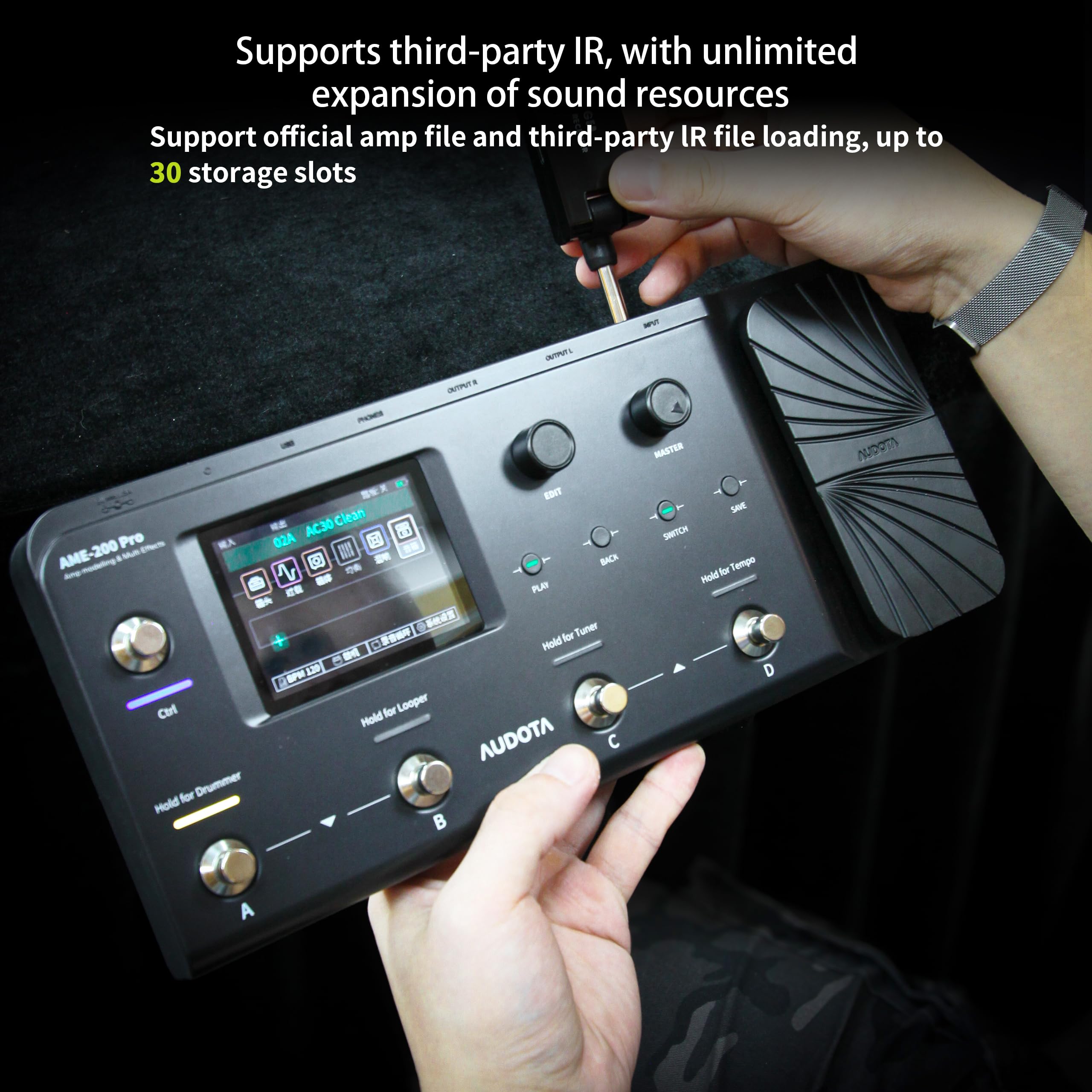 AUDOTA AME-200 Pro マルチエフェクター Amazon.com: AUDOTA AME-200 Pro Guitar Multi Effects Processor with