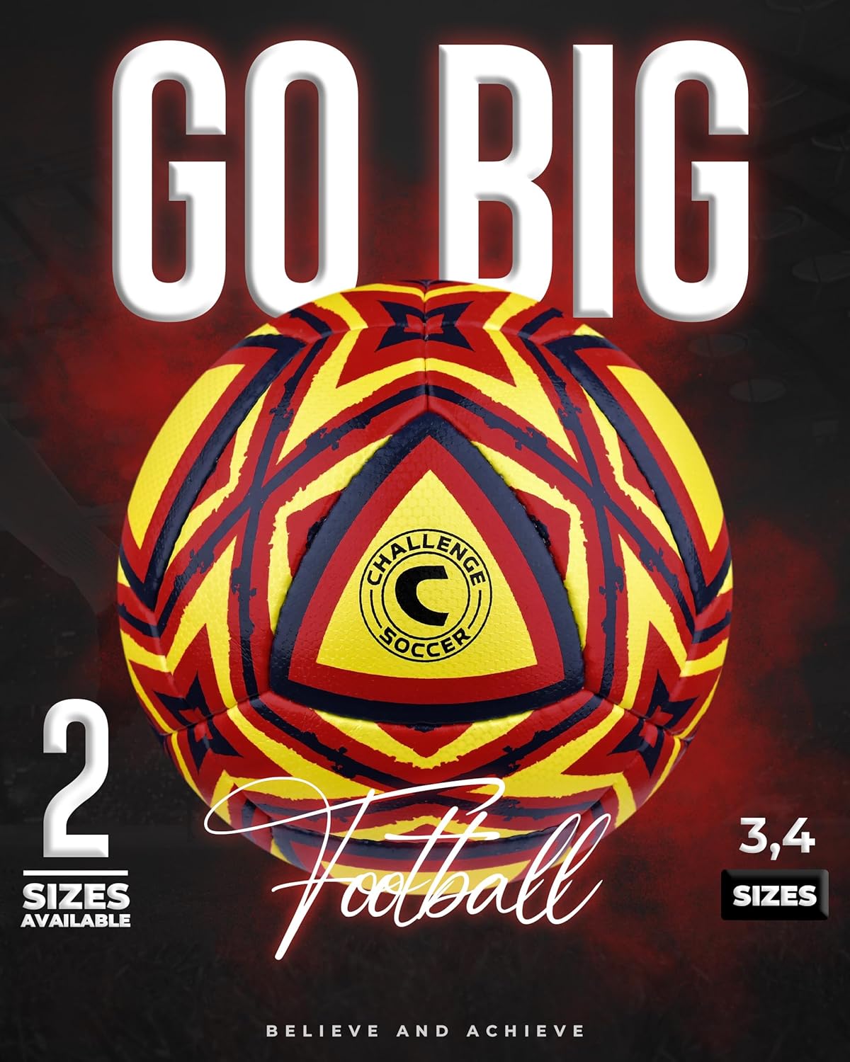 American Challenge ZALLY Futsal Ball – Hand Sewn Indoor Soccer Ball with Low Bounce Poly/Wool Bladder & Textured Surface for Control on Futsal Courts & Gym Floors