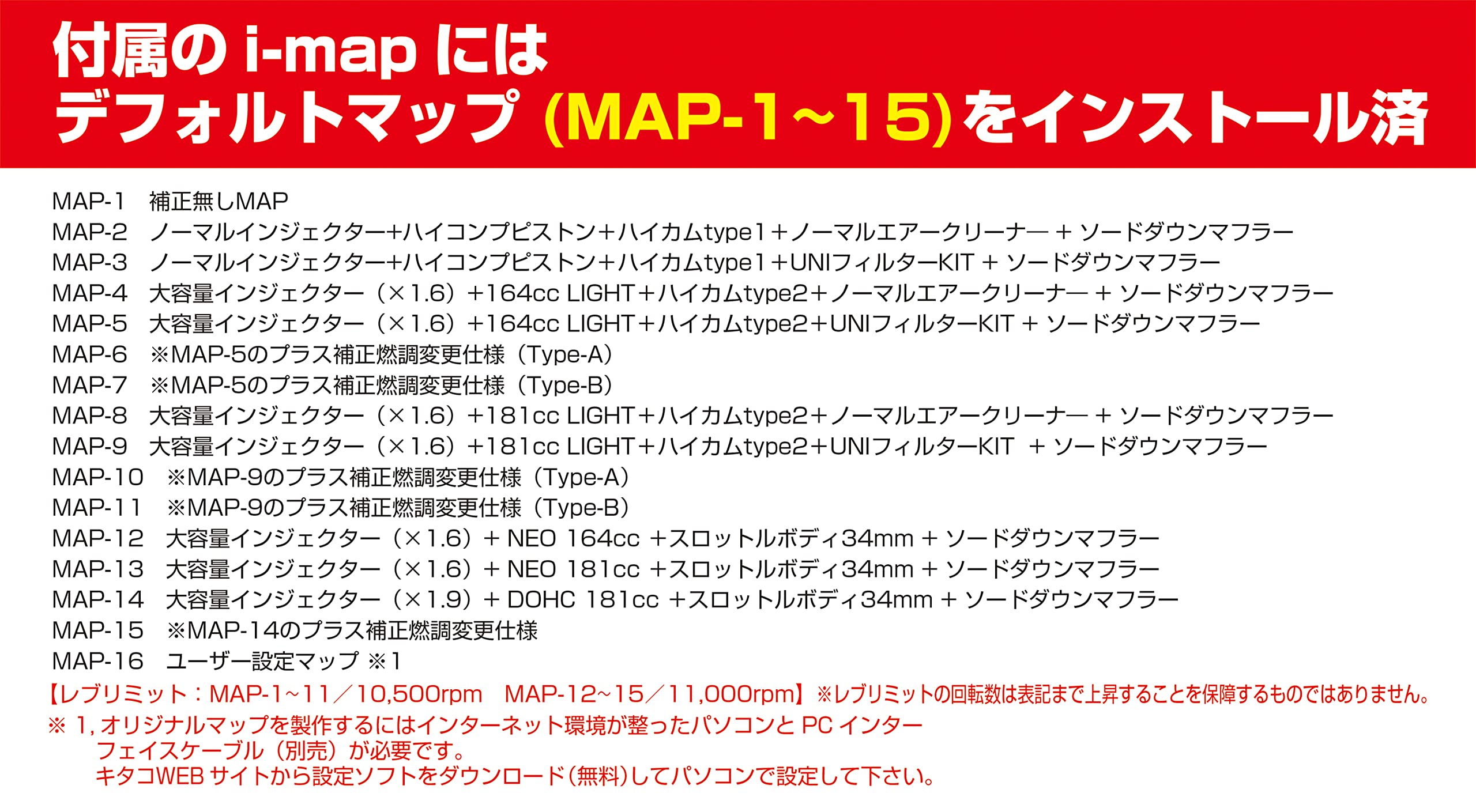 Amazon | キタコ(KITACO) I-MAPフィードバックキャンセラーセット 