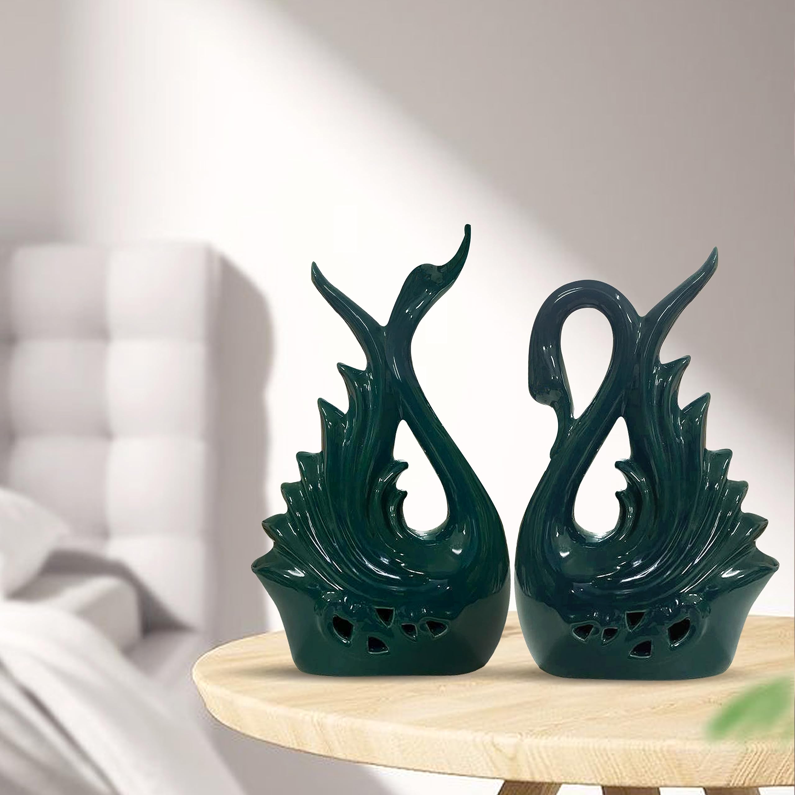 Elegant Swan Ceramic Figurines - Home Decor -8 Elegant Swan Ceramic Figurines - Home Decor -8