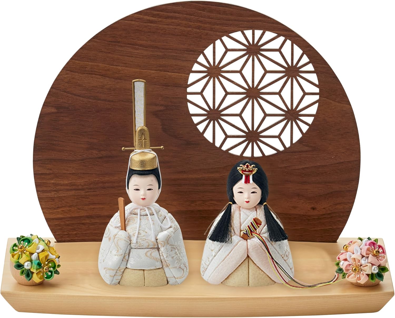 小黒三郎 楕円びな KH164 ひな祭り お雛様 コンパクト 人気 木製 日本