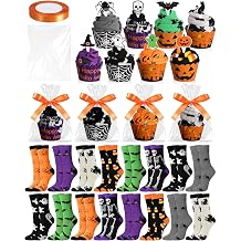 16 Pair Halloween Cupcake Socks Boo Basket Stuffer