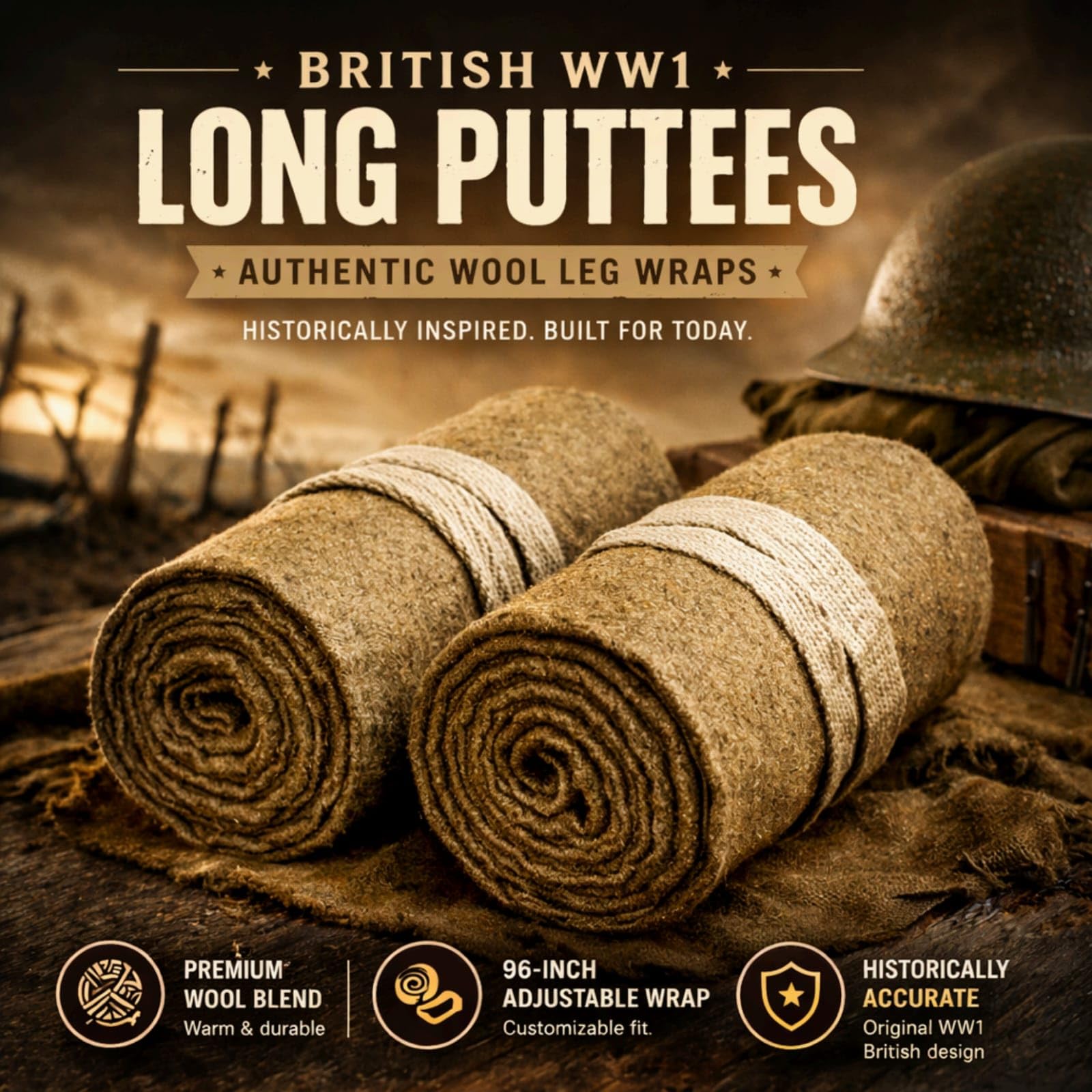 warreplica Britannico WW1 Lungo Stucchi. mollettiere