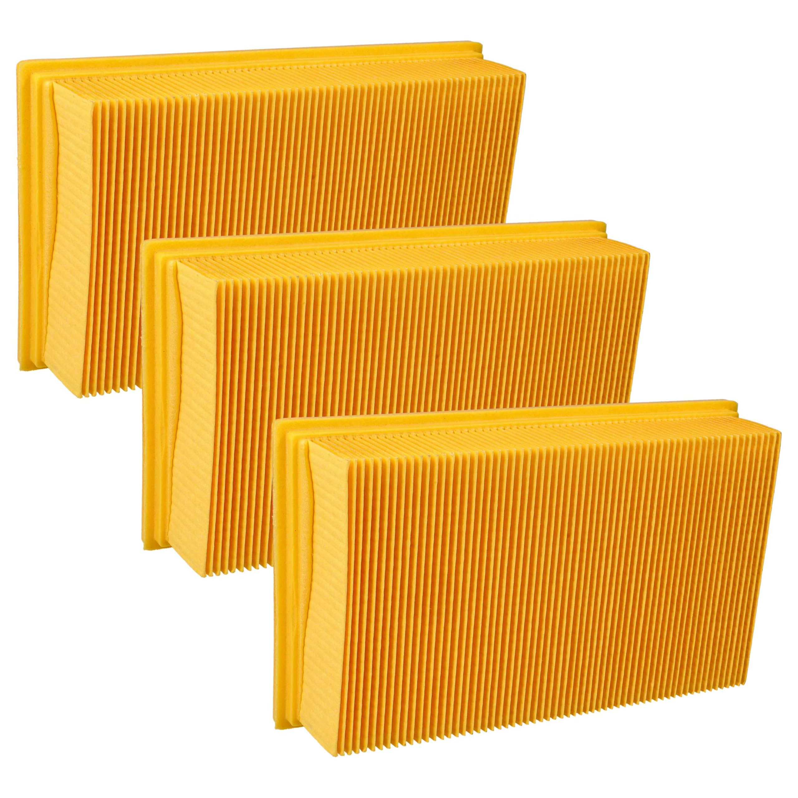 vhbw 3x filtro a pieghe piatte sostituisce Kärcher 6.904-206 per aspirapolvere umido/secco - Elemento filtrante