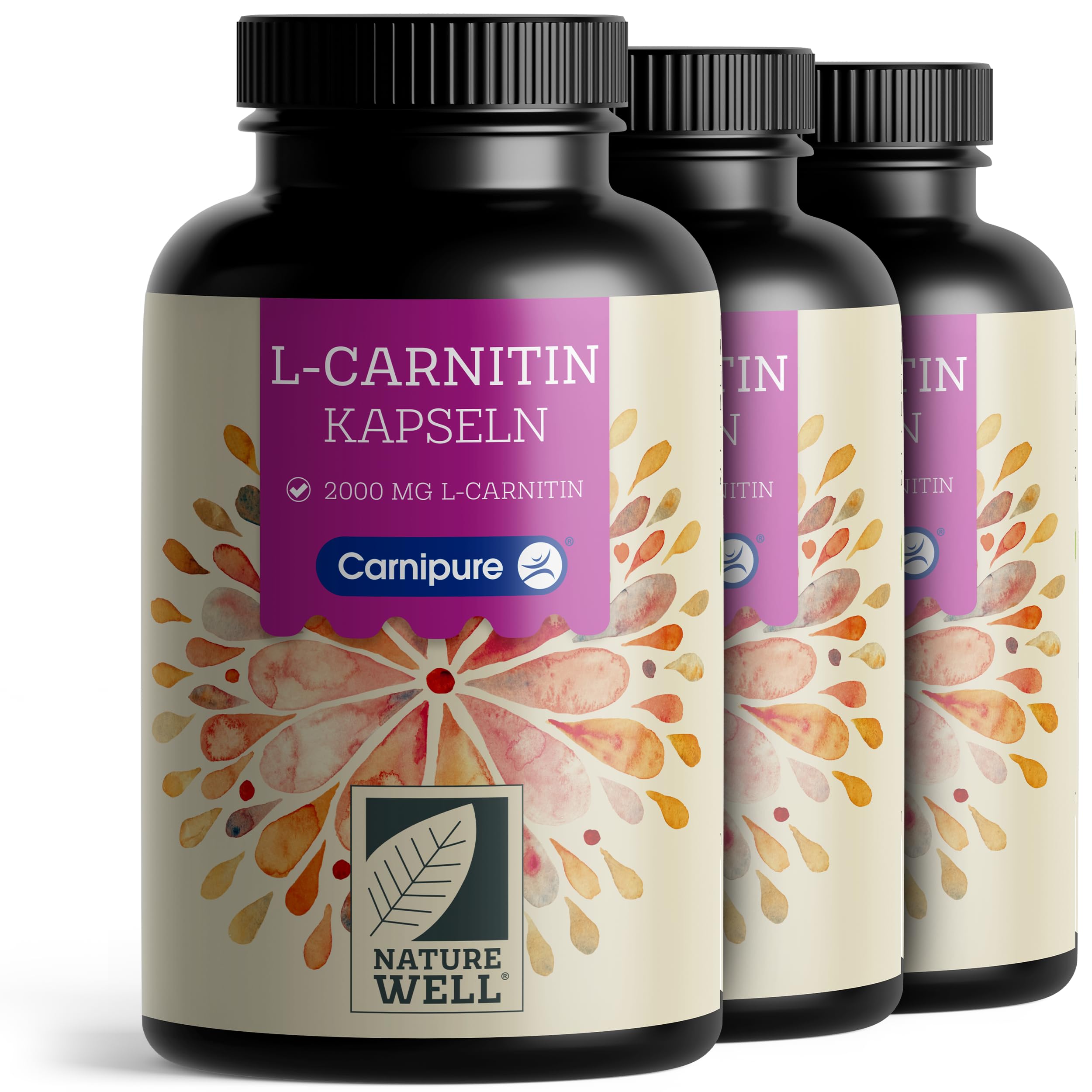 L-Carnitin Kapseln 450x - hochdosiert mit 2250 mg Carnipure®, dem Premium L-Carnitin-Tartrat von Lonza - laborgeprüft mit Zertifikat - 100% vegan - Vorrat für 150 Tage