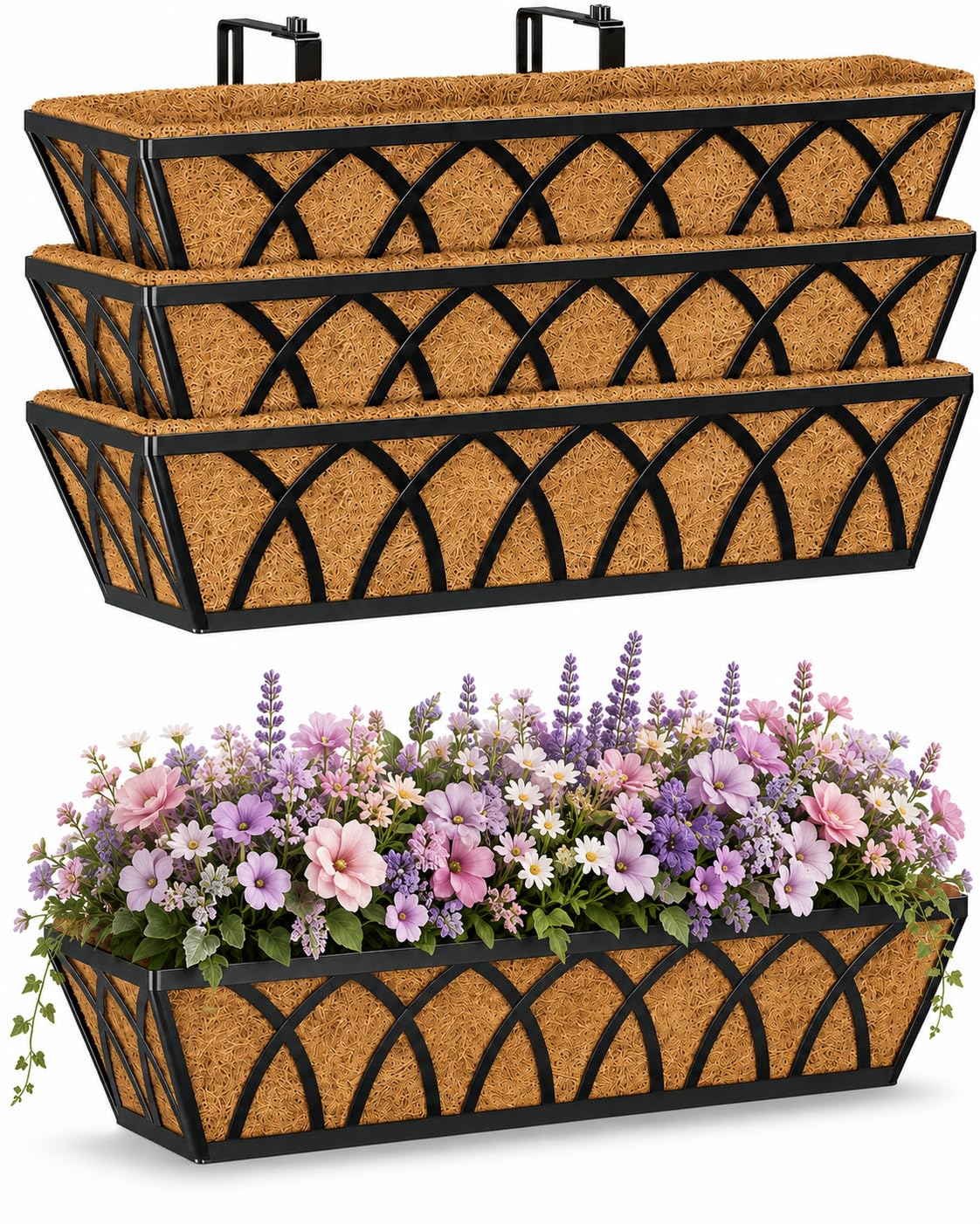 Y&M 4pcs 24 Inch Planter