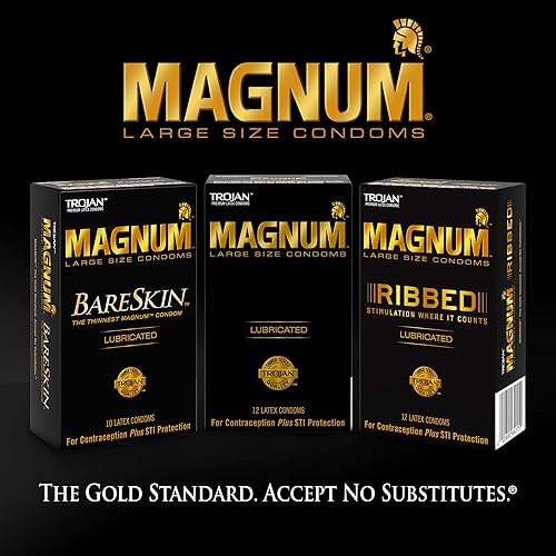 Miniatura 9 de TROJAN MAGNUM BARESKIN - Preservativos grandes paquete económico de condones lubricados 24 unidades