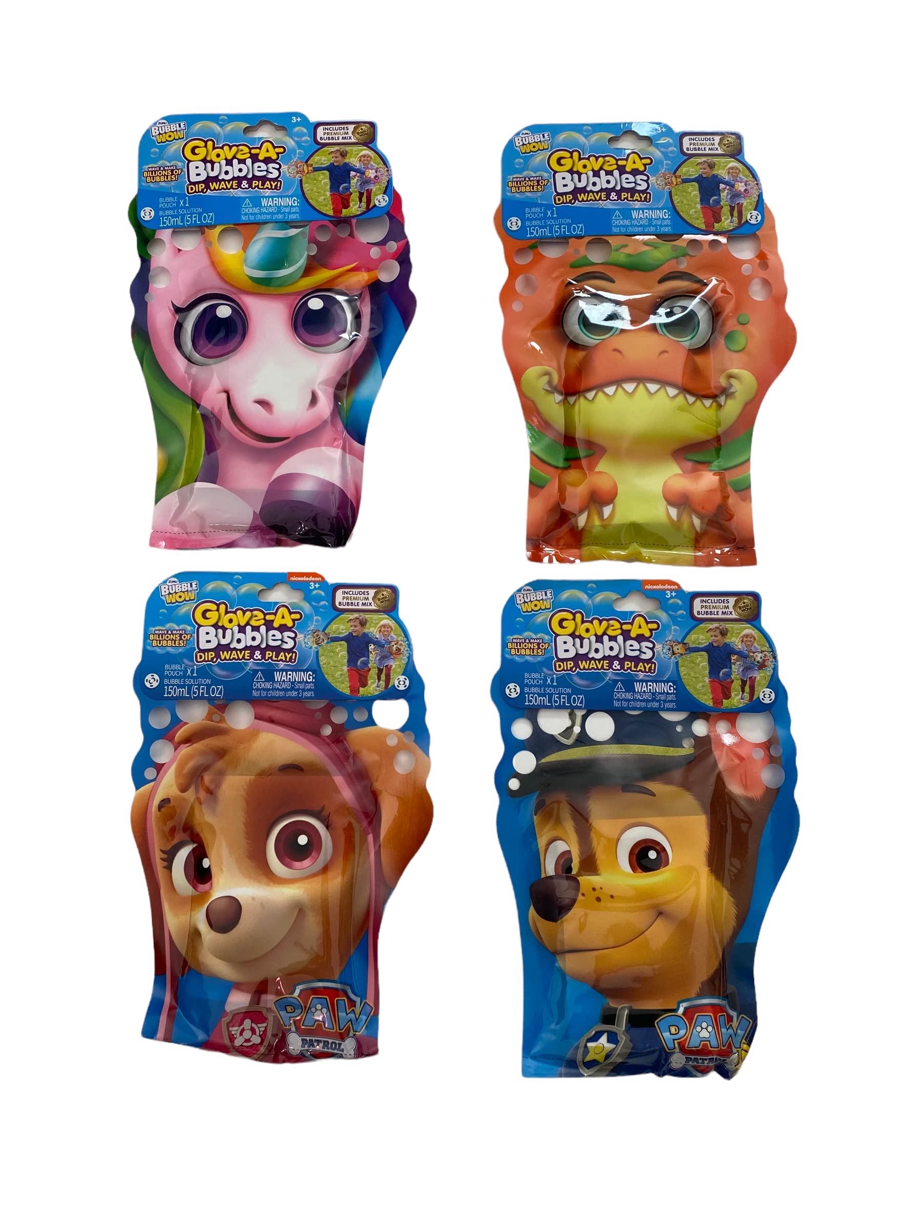 Humble Glove A Bubbles Dip Wave Play & 1 Bubble Solution 1 Piece (Orange Dinosaur)