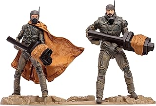 McFarlane Toys Dune: Part Two Stilgar & Shishakli 7-Inch Action Figures 2-Pack Gold Label - Incredibly Detailed Fremen Leaders with Ultra Articulation, Cannons, and Collectible Art Cards