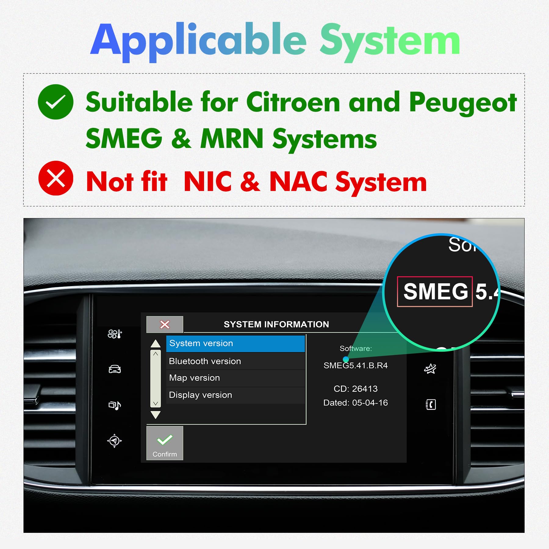 Bezprzewodowy zestaw modułów samochodowych Carplay & Android do Peugeot & Citroen Picasso (Smeg & MRN System) DS4 DS3 308 508 208 2008 3008 C4 Mirror Link Navigation OEM Upgrade Camera Audio