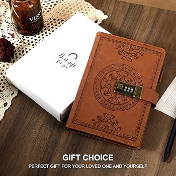 Amazon.com : CAGIE Diary with Lock for Women and Men A5