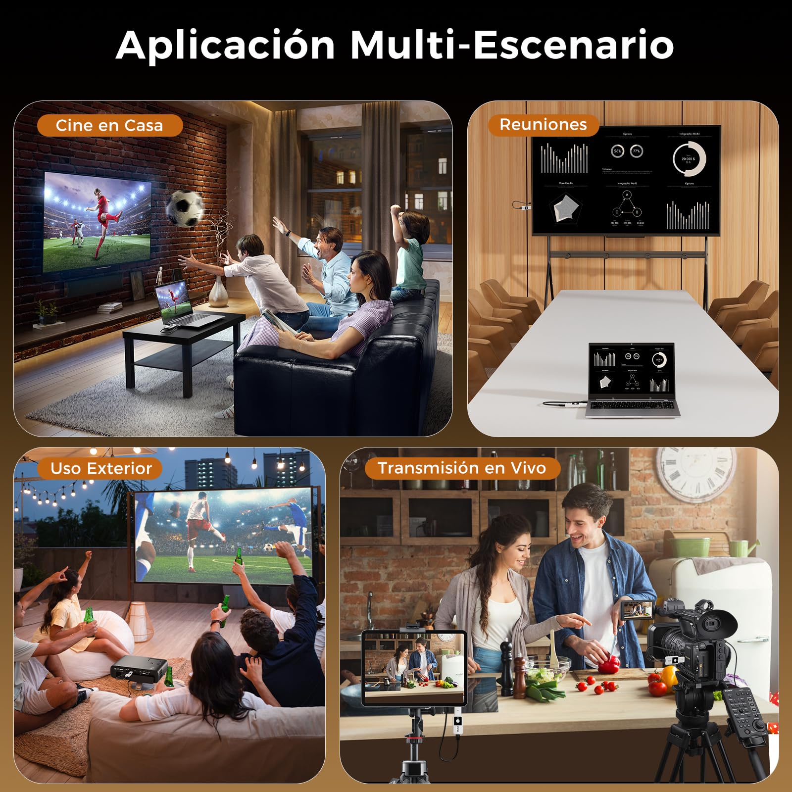ICZI HDMI Inalámbrico, Transmisor y Receptor, 1080P 60Hz Full HD Baja Latencia, Plug & Play para PC, Portátil, TV y Proyector, para Cine en Casa, Salas de Conferencias y Juegos con Pantalla LED