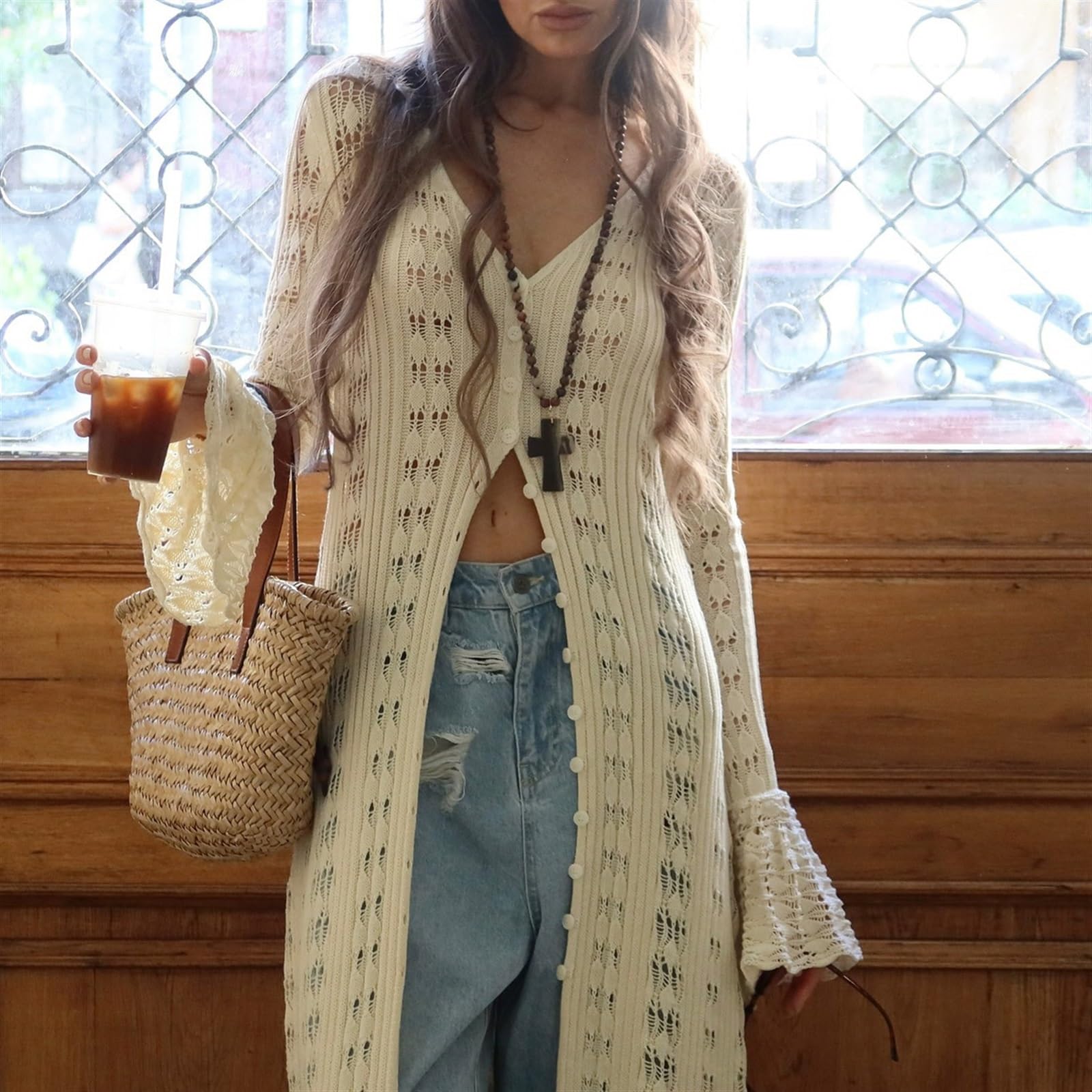 Long Cardigan Crochet Duster Cardigan Pattern Boho Duster Knit