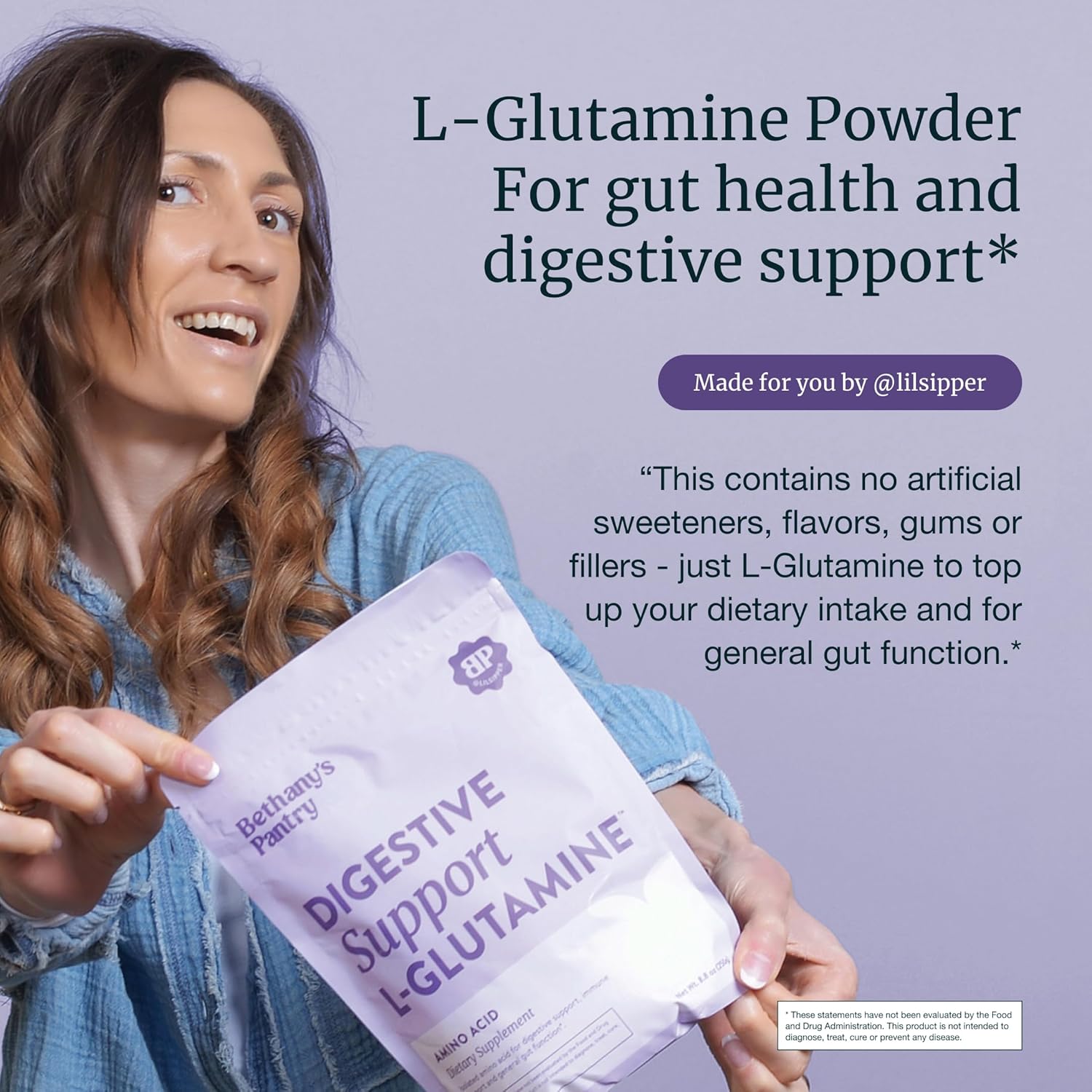 Nuzest Bethany’s Pantry – Digestive Support L-Glutamine Powder – Amino Acid Dietary Supplement - Gut and Immune Health 8.8 oz (50 Servings) - Image 3