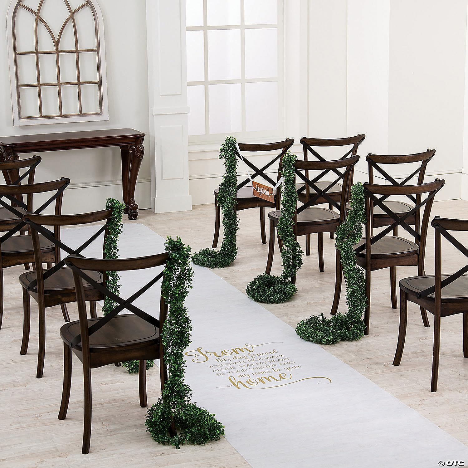 Fun Express White Wedding Aisle Runner 100 Foot - Premium Non-Slip Carpet for Indoor & Outdoor Ceremony | Elegant Bridal Walkway Decoration with Easy Setup for Church, Garden & Beach Weddings