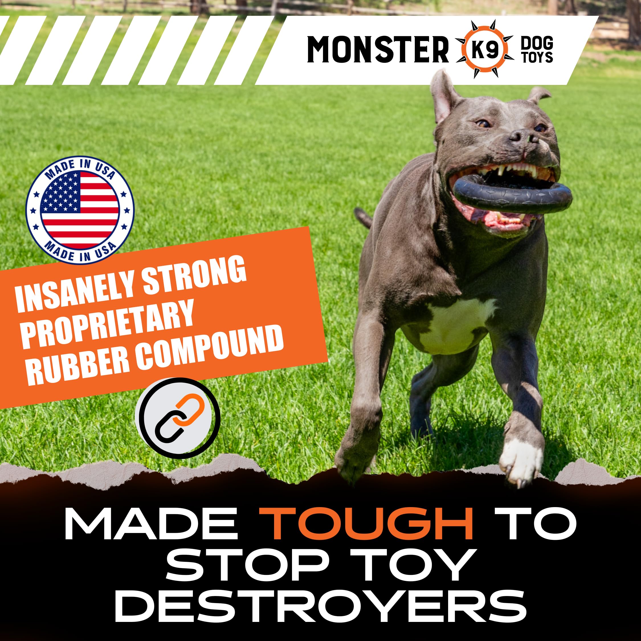 Monster K9 Dog Toys for Aggressive Chewers Chew Ring - Image 3