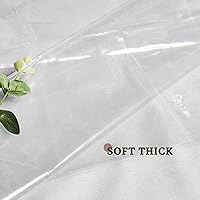 Vista 4 de Barossa Design Extra Heavy Duty Shower Curtain Liner Thick - Soft Plastic Shower Liner Waterproof with Grommets & 3 Magnets, Clear, 72"x72