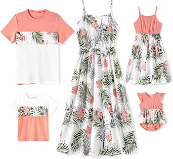 PATPAT Matching Hawaiian Outfits for Family Summer Dress & Tee Sets