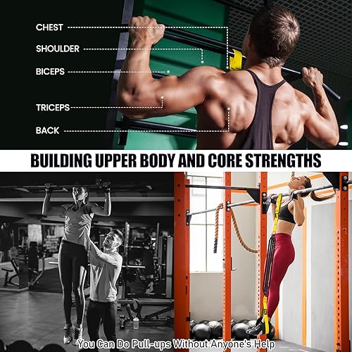 Miniatura 6 de Pull Up Assistance Bands 260lbs, Heavy Pull Up Bands Resistance Bands for Pull Ups Working Out with Feet Rest, Pull Up Bar Bands Assistance Bands