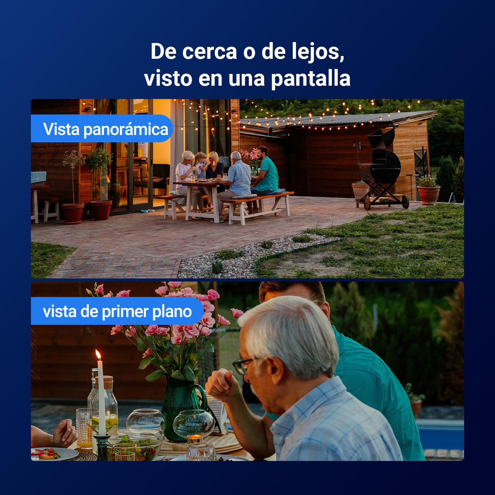 EZVIZ Cámara Vigilancia WiFi Exterior,12MP,Triple Lente,3 × 2K+ Cámara IP de Seguridad 360°,Visión Nocturna en Color,IA Detección Persona/Vehículo,12× Zoom,Sirena,Alexa,Impermeable,H80F Multi