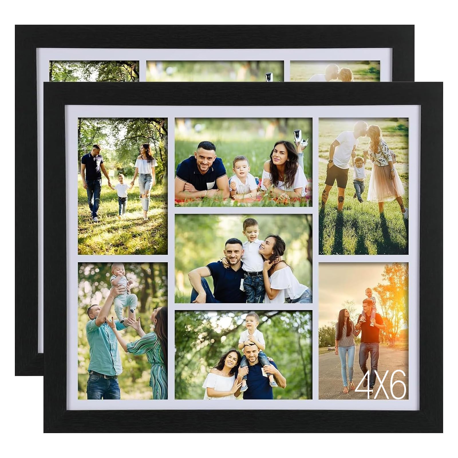 Amazon.co.jp: DoubleFill コラージュ写真フレーム 2個 4 x 6