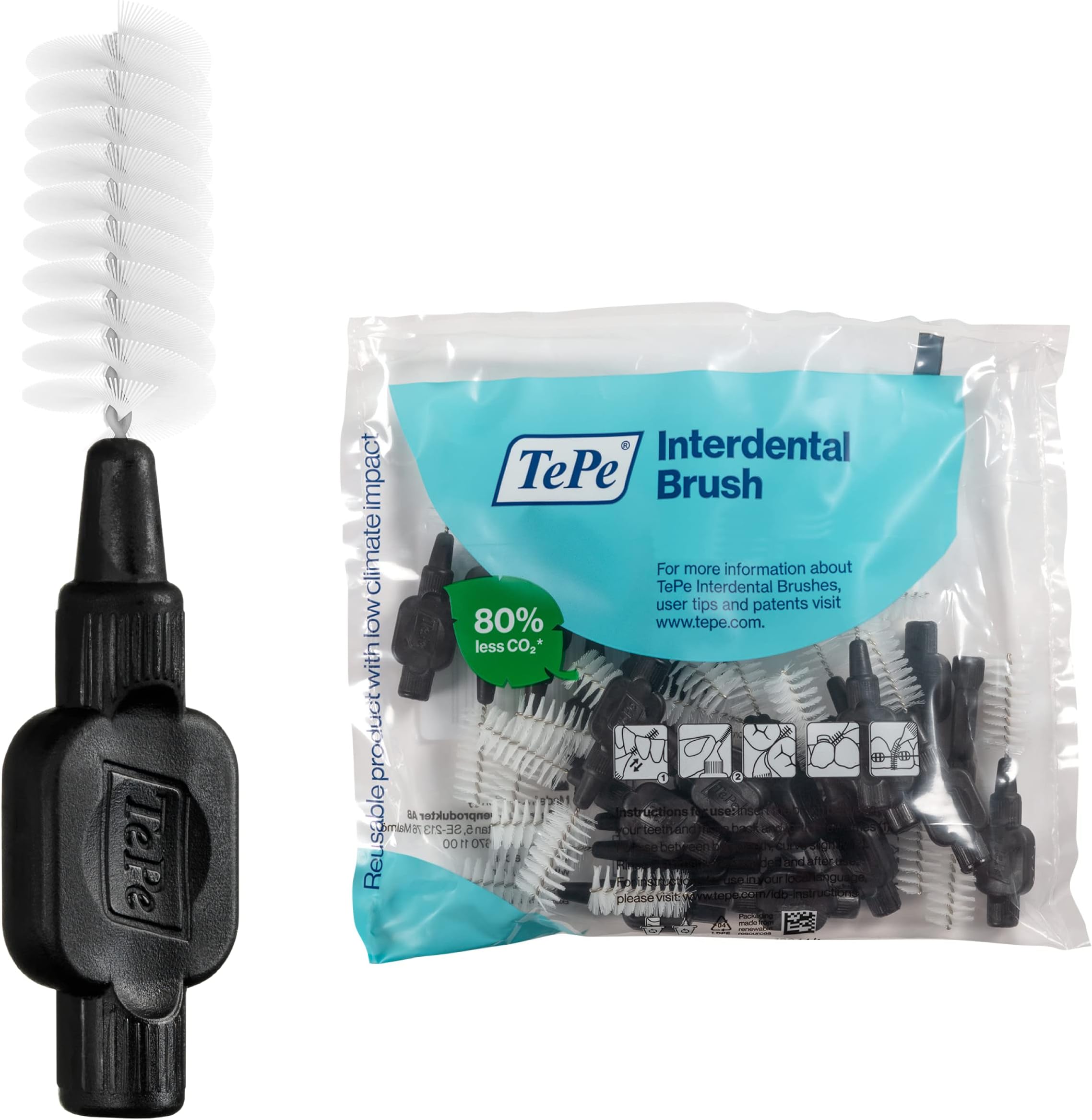 Interdental Brushes Original Black 1.5 mm Pack of 25