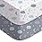 Yoofoss Pack and Play Sheets Fitted, Mini Crib Sheets 2-Pack for Pack N Play Mattress, Stretchy Playard Sheet, Soft and Breathable (Cloud)