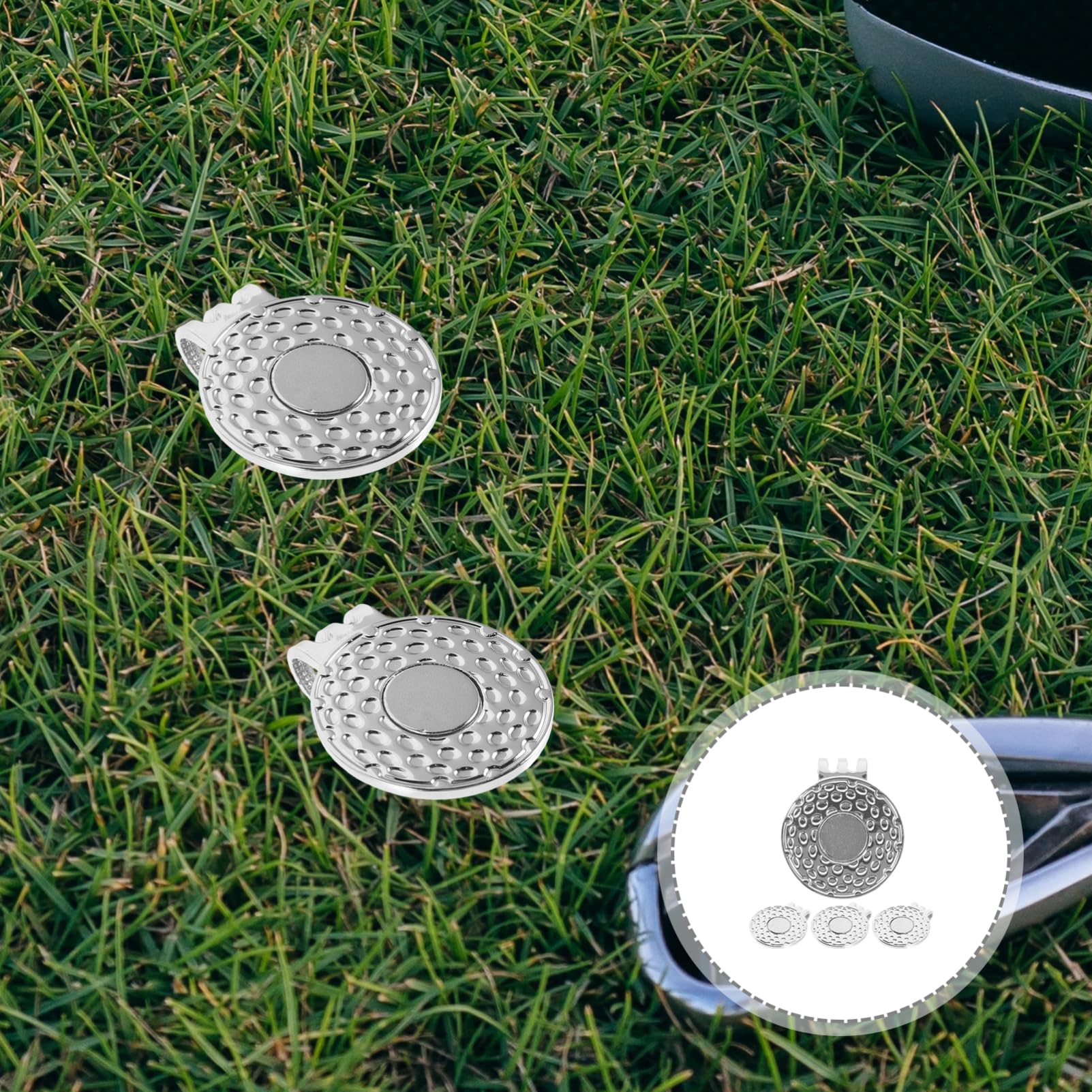 ibasenice Golf Marker Hat Clips Stilvolle Golfs Ballmarker Mit Doppeltem Loch Praktische Und Tragbare Golfzubehör Für Männer Und Frauen