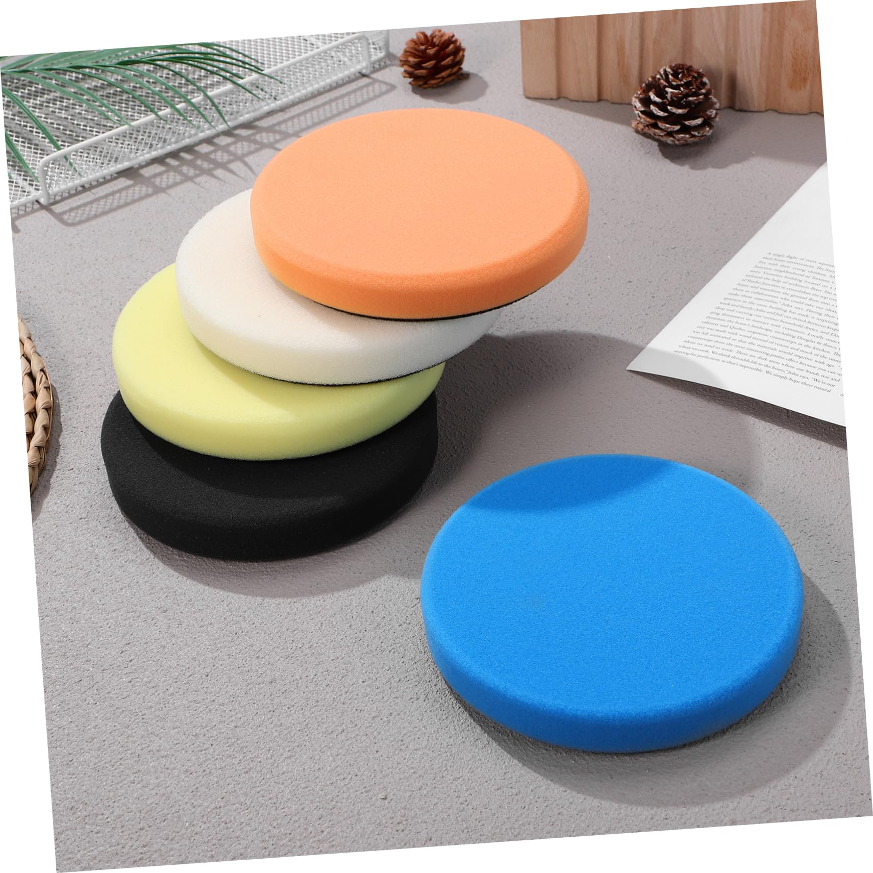 Mikinona 5stücke Polierpads Für Auto Polierpads Zum Polieren Und Wachsen Kompatibel Mit Pufferpolierern Und Bohrmaschinen Für Karosseriereparaturen