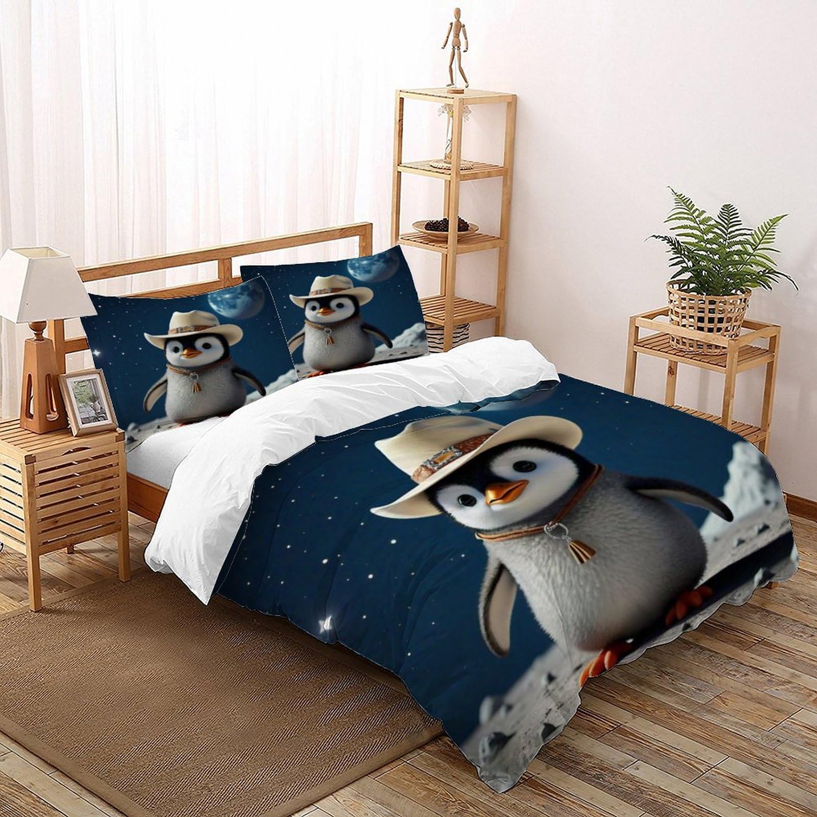 Housse de couette motif pingouin 3D pour transformer votre chambre en cocon polaire