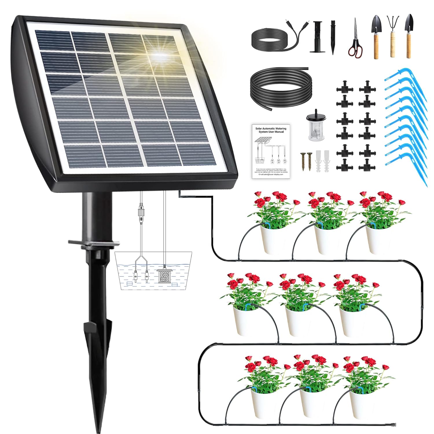 Solar Irrigation, [Upgraded Pump] Automatic Plants Watering System