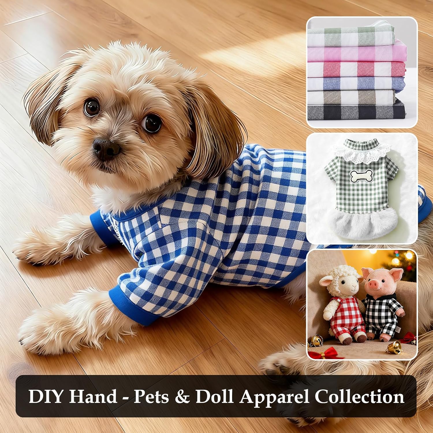 Q&J Fabric Co. Plaid Fabric 10 Yards x 94 Inch 1'' Red Gingham Checkered Fabric by The Yard Precut Patchwork Sewing for DIY Craft Sewing Home Christmas Decoration