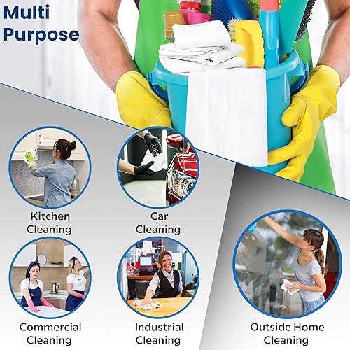 Miniatura 5 de Nabob Wipers Trapos sin pelusas, 100% algodón para limpieza, material de camiseta de tela suave para hierro fundido, manchas, madera, trapos de