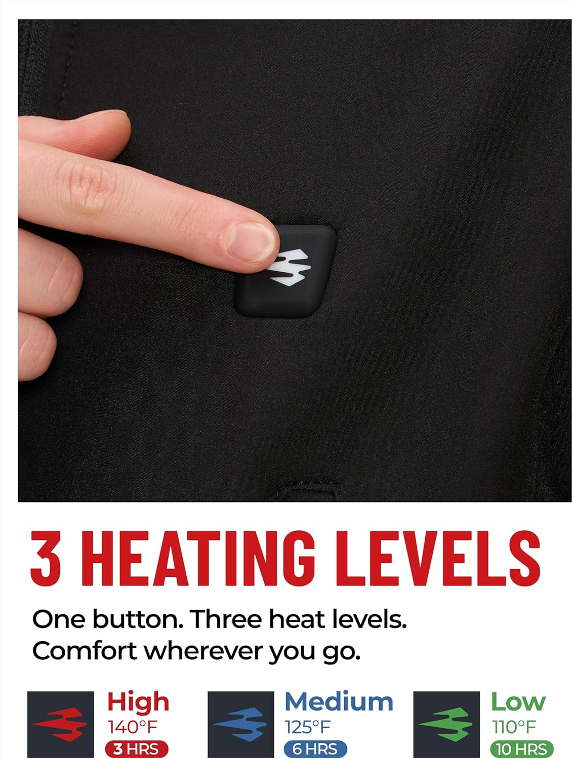 Heated Jacket for women with 12V Battery Pack - 5 Heat Zones Soft shell Electric Heated Coat for Outdoor Hiking & Recreation - Image 4