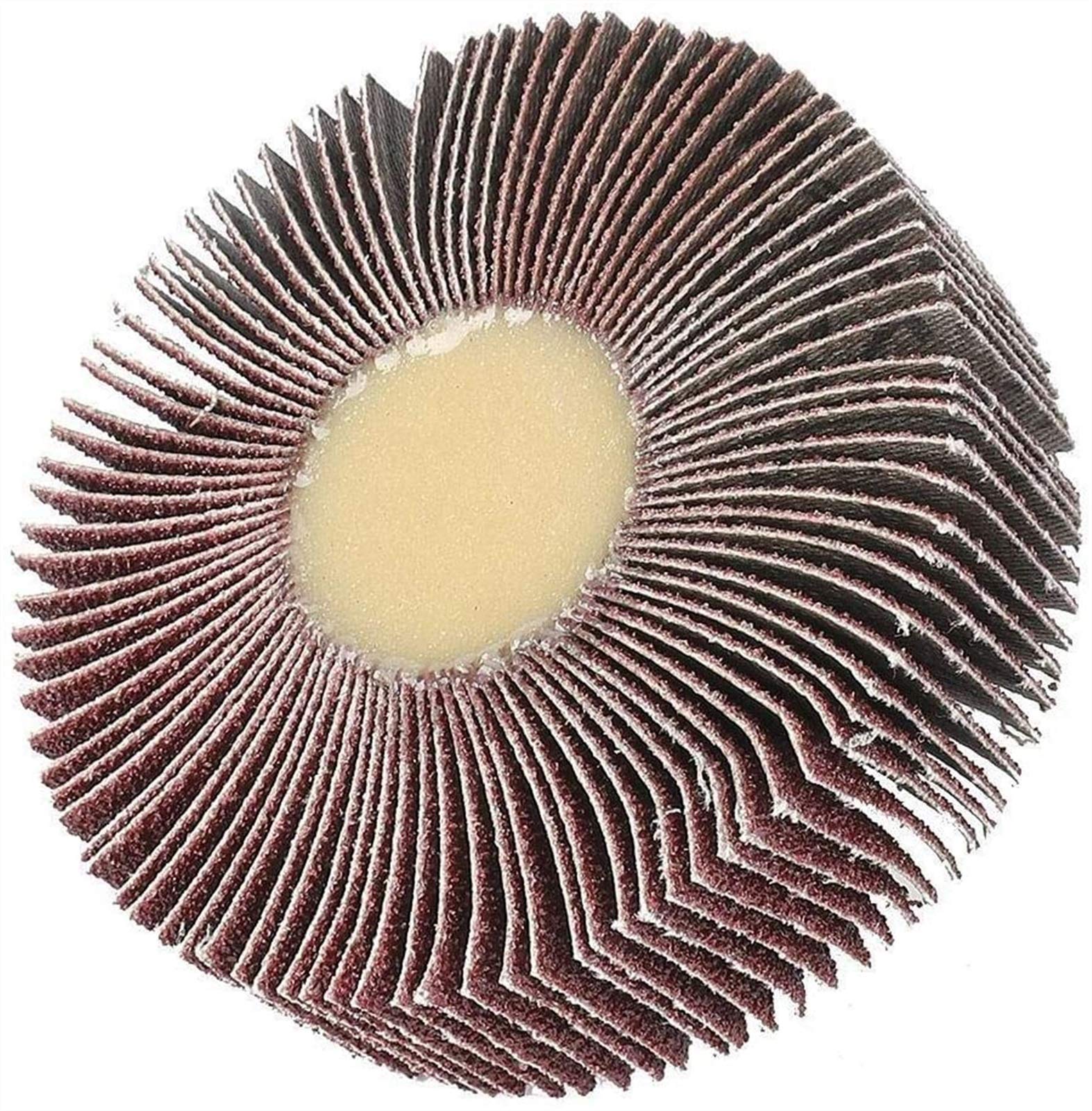 Ensemble de 10 disques abrasifs à lamelles, ponceuse à papier de verre 80 x 25 mm, outil rotatif de meulage abrasif, avec mandrin à tige de 6 mm, pour l'élimination de la rouille, le polissage des ba