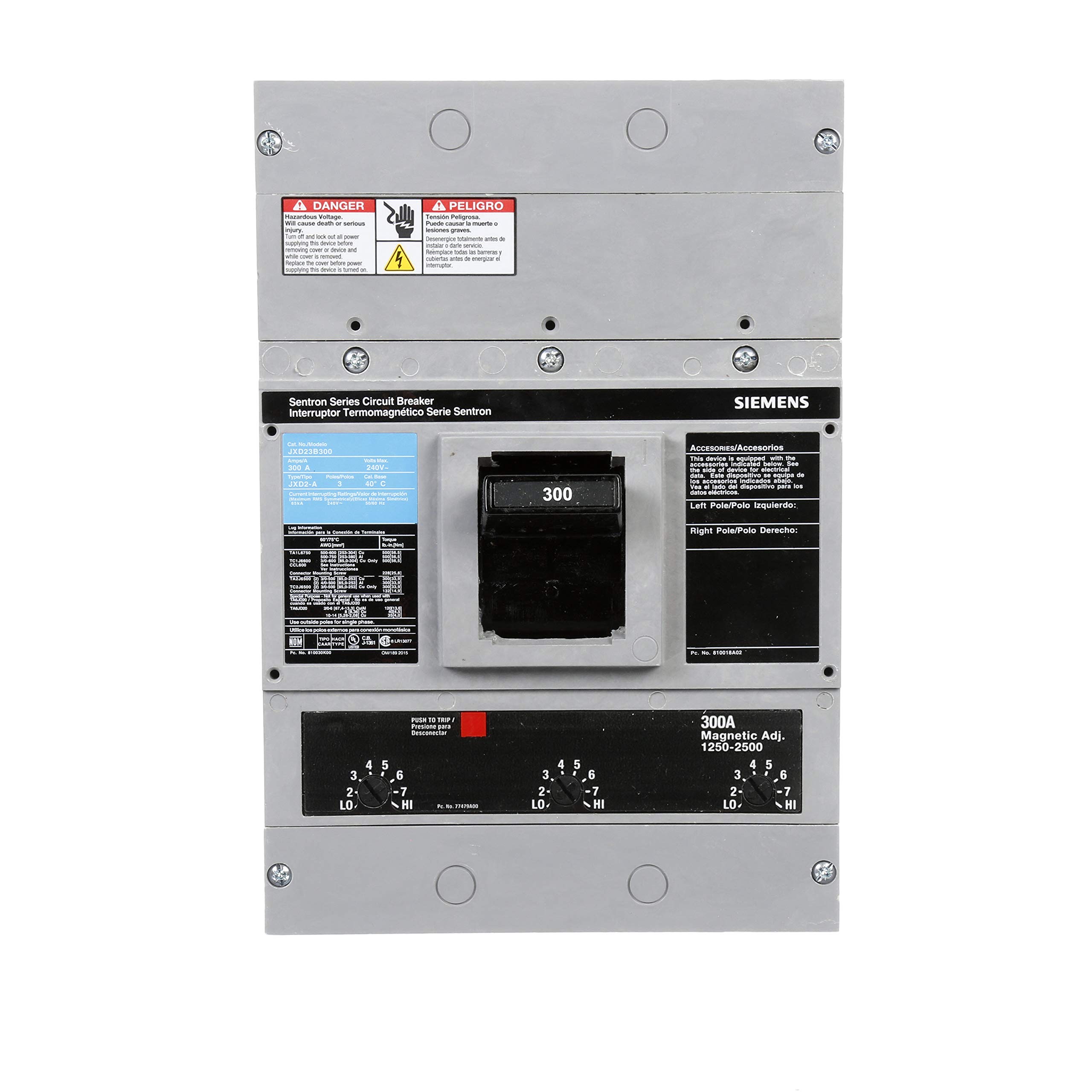 Siemens JXD23B300 300 Amp Type JXD-2A Circuit Breaker - Amazon.com