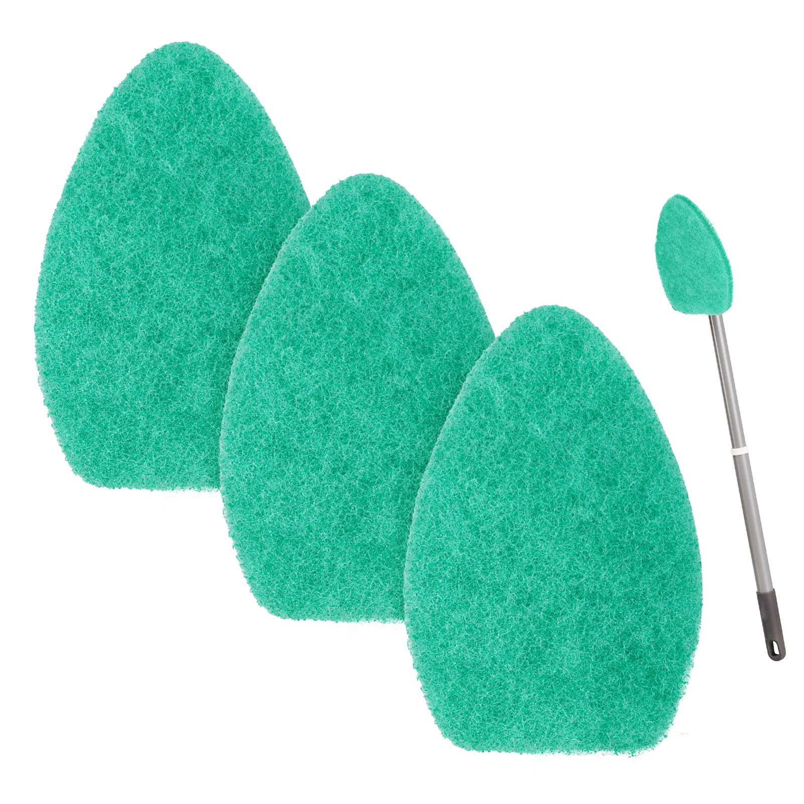 Compatible with Scotch Brite tub and Tile Scrubber Refill. (Green) 3 Pack.(No Handle Included)