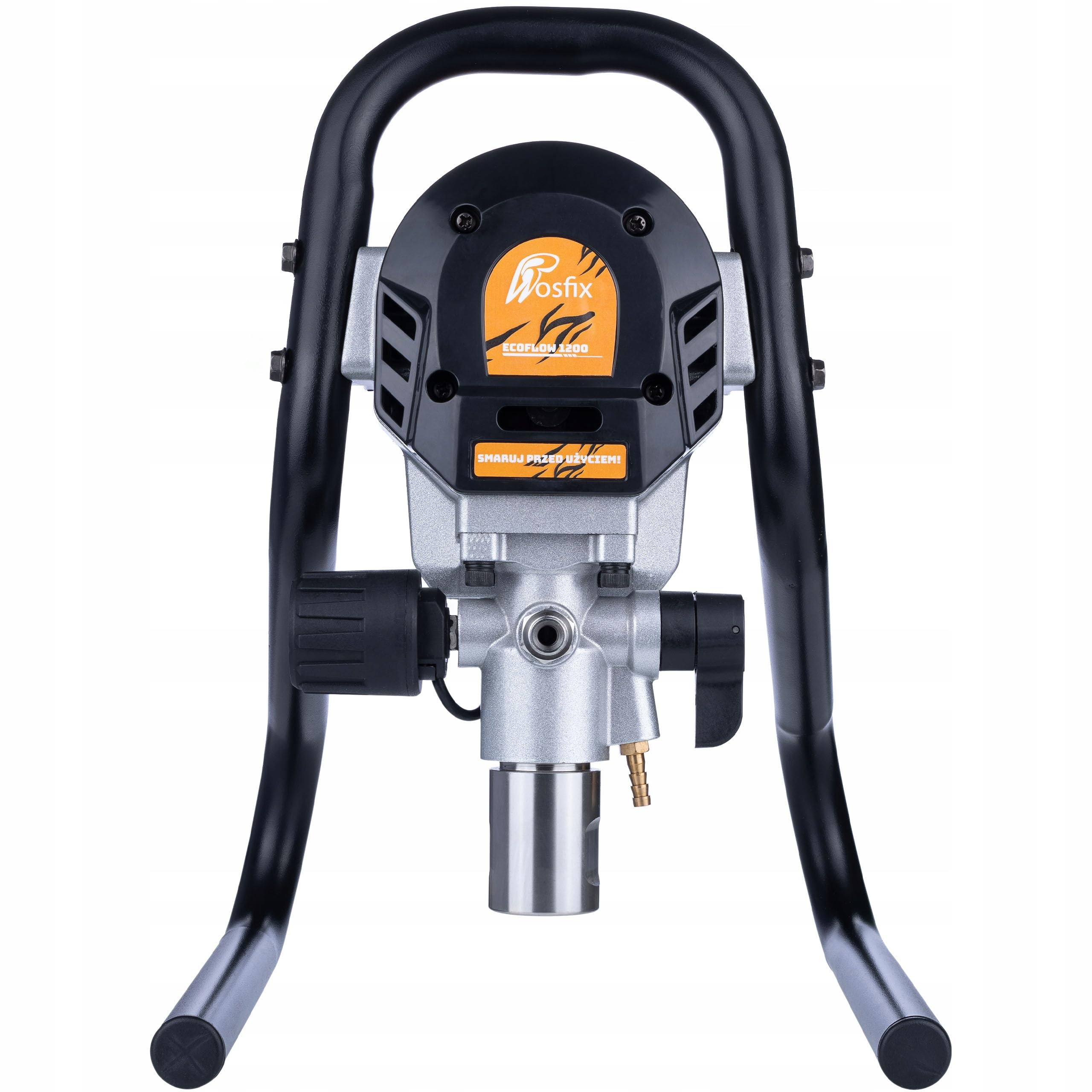 Rosfix Zestaw EcoFlow 1200 – Airless rozpylacz farby 1200 W, 1,7 l/min | dysza 513, 515, filtr 30/60/100 µm, lanca 30 cm | do emulsji, lakieru, bejcy | akcesoria do lakierowania