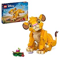 LEGO Disney Simba, il Cucciolo del Re Leone, Giochi di Fantasia per Bambine e Bambini da 6 Anni, Personaggio Giocattolo Costruibile con Parti Snodabili dal Film d’Animazione, Idea Regalo 43243