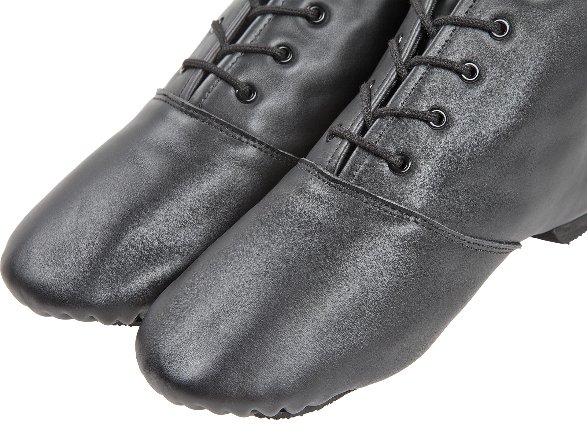Diamant Step Gardestiefel 6-Loch Unisex Gardeschuhe Geteilte Sohle schwarz Leder
