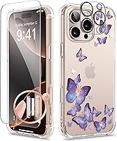 Vista 120 de GVIEWIN - Funda para iPhone 11 con protector de pantalla + protector de lente de cámara, cubierta protectora transparente suave de poliuretano