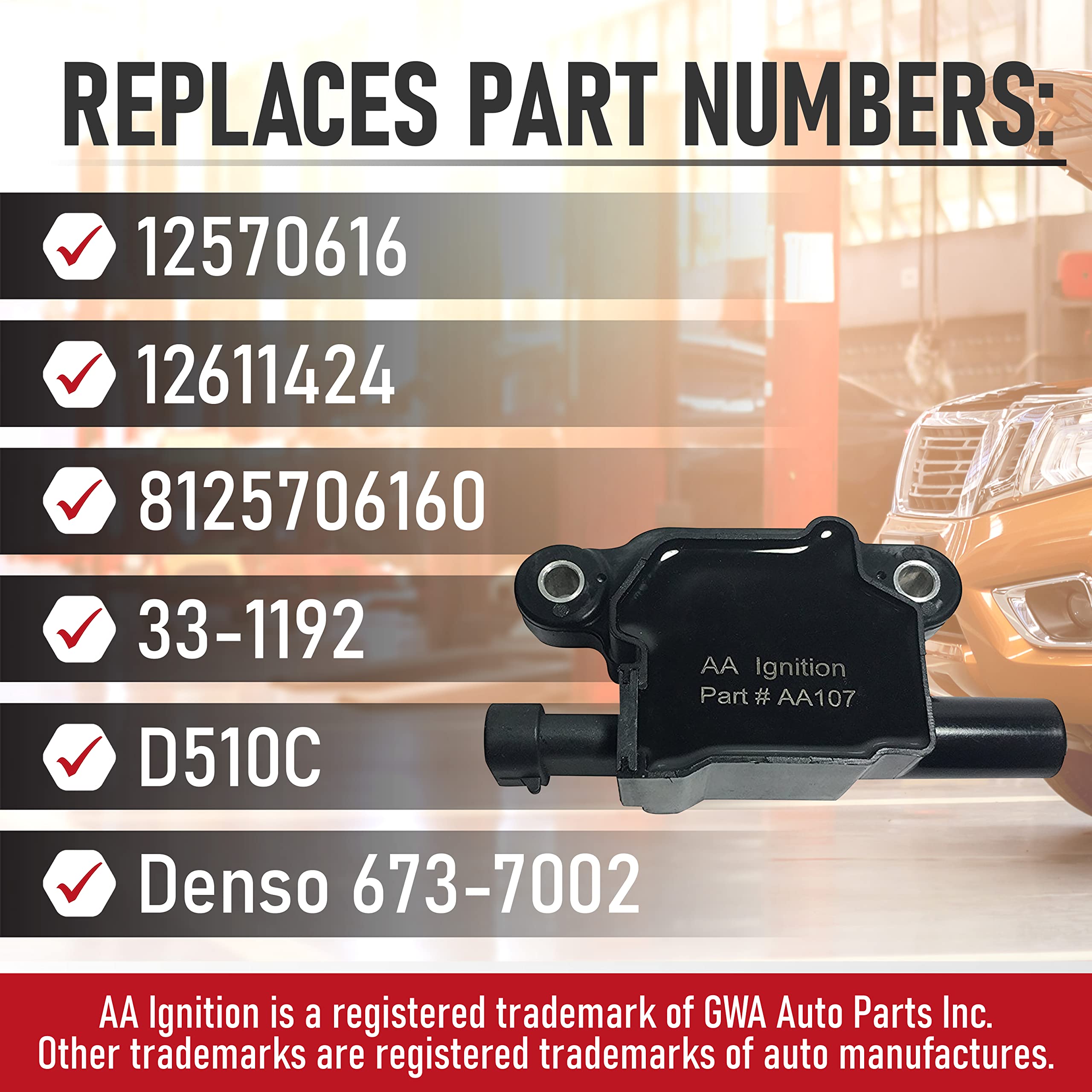 8-Pack GTTC Performance Ignition Coils For Buick Cadillac Chevy GMC Hummer Pontiac Saab