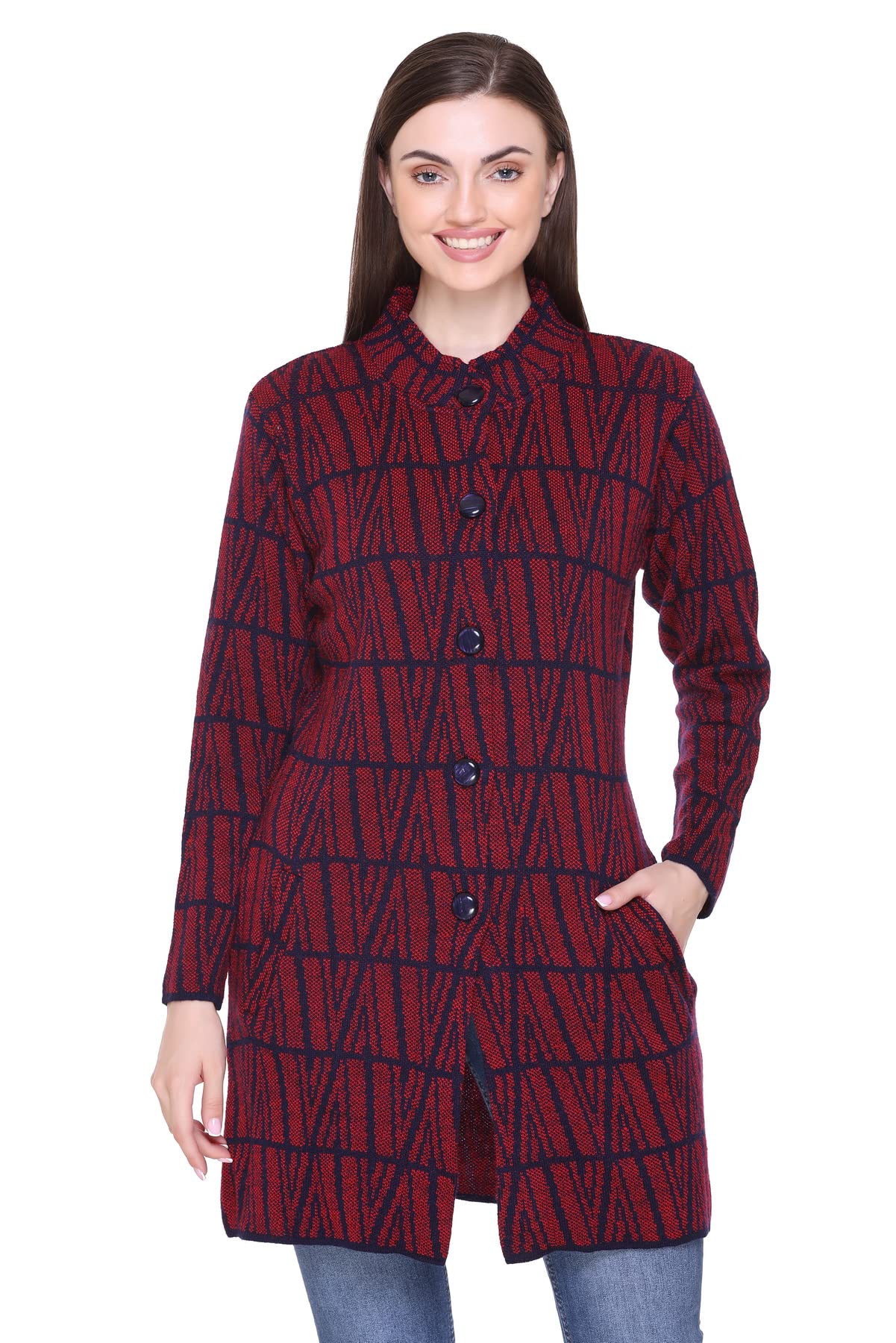 Buy MONTREX Acro Woolen Long Stylish Sweater Round Neck Full