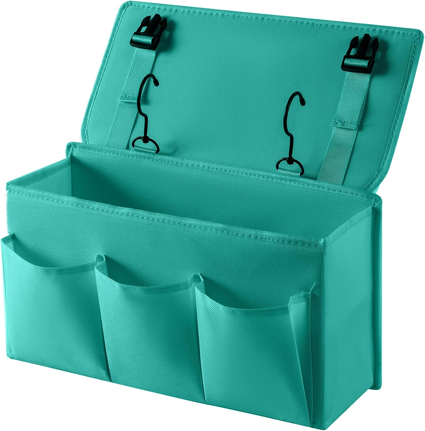 Bedside Caddy Bedside Storage Organizer,Bed Caddy With Thickened Material Suitable for Homes, Dormitories, Hospitals, Cribs, RVs，Great for Magazines,Books,Remote, Phone (Grey)