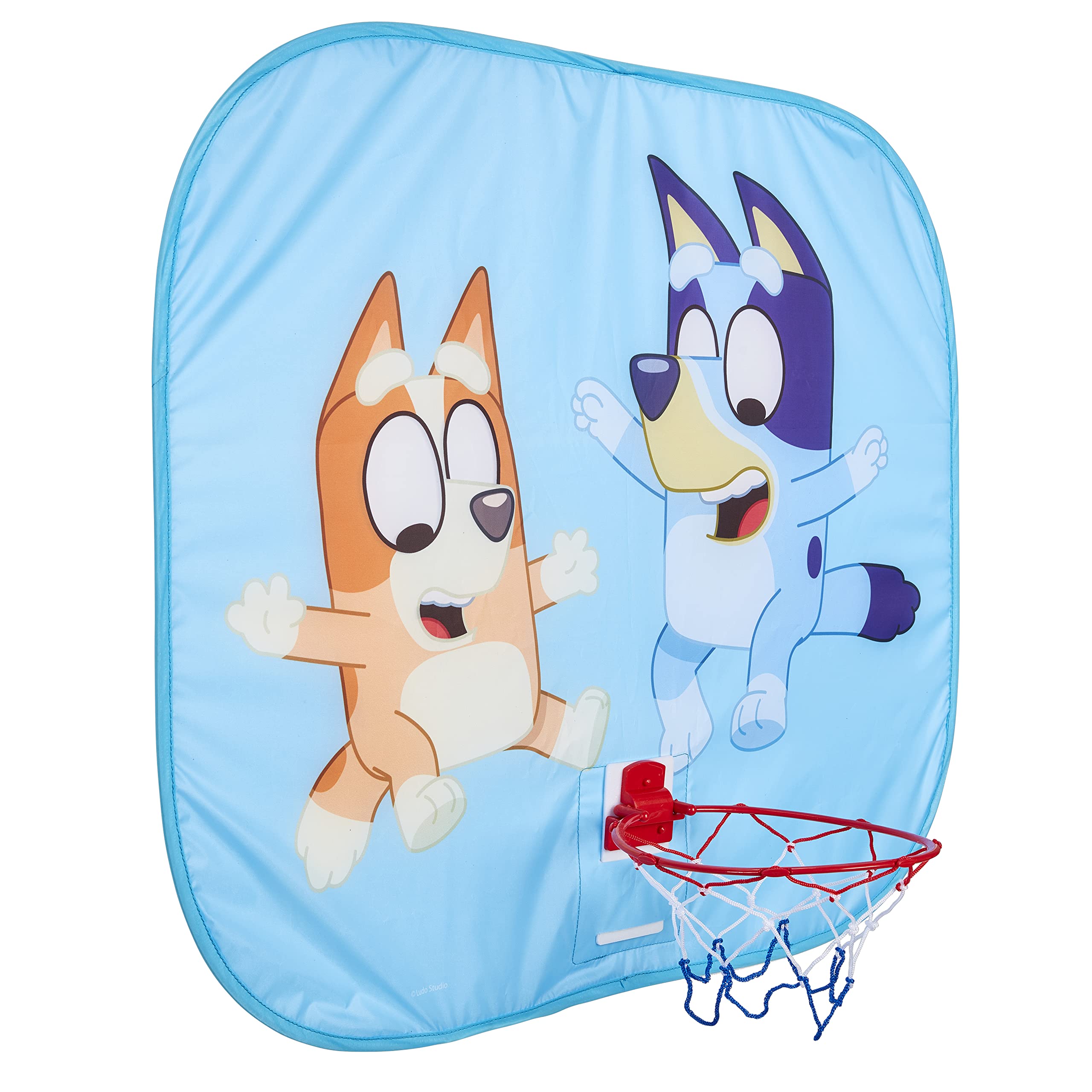 Bluey Juego de Aros de Baloncesto para niños con Baloncesto Inflable para Uso en Interiores y Exteriores