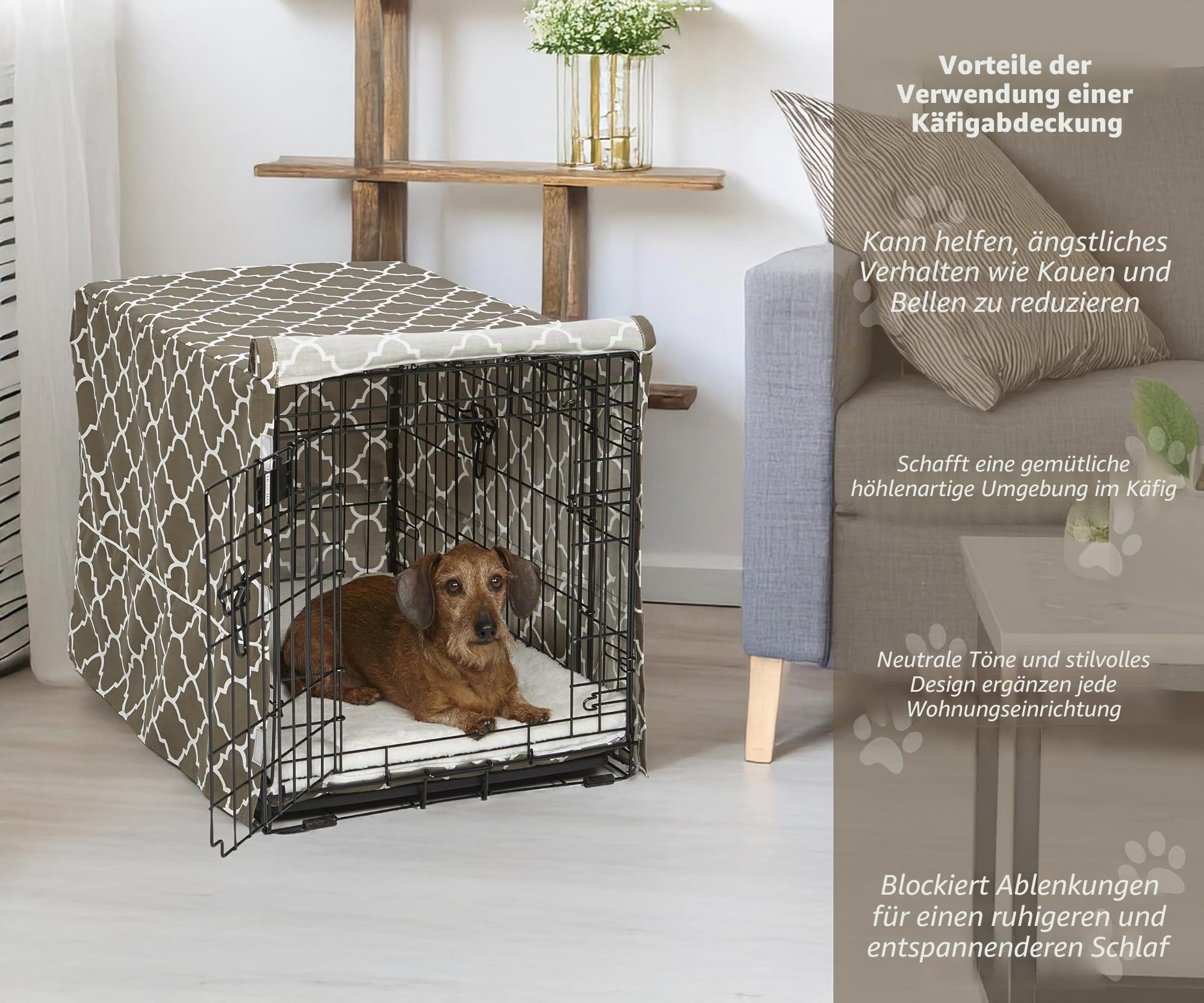 MidWest Homes for Pets CVR-30 Hundebox-Abdeckung, Stoff mit Teflonschutz, Sichtschutz für 76 cm lange Hundeboxen von MidWest und New World, maschinenwaschbar und trocknergeeignet