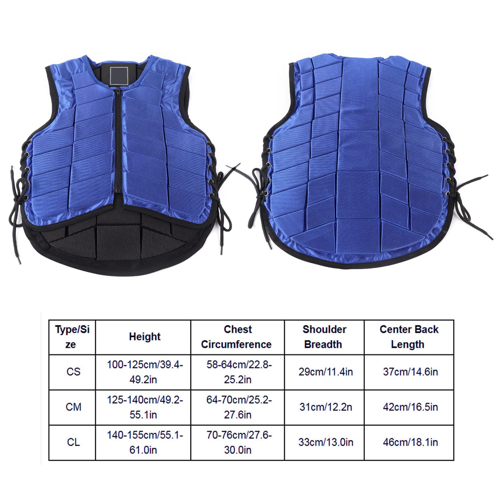 HERCHR Gilet da Equitazione Imbottito in Eva di Sicurezza Professionale Gilet di Sicurezza equestre per Ragazzi e Ragazze Gilet Protettivo Confortevole per l'allenamento di Guida Gilet